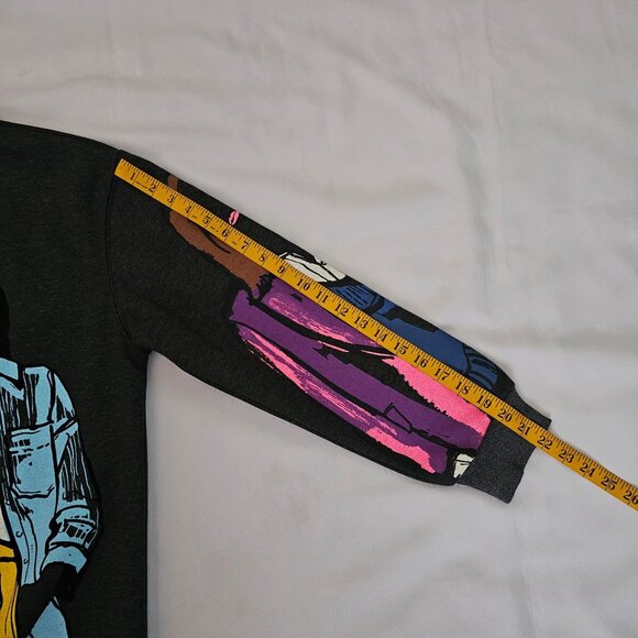 Women's IT GIRL Trendy Modern Graphic Print Oversized Pullover Sweatshirt Size M - Picture 8 of 9